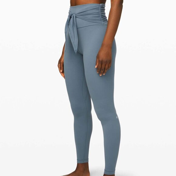 Lululemon Special Edition Align Pant 28" Wrap Waist Blue Charcoal Size 6 - Picture 1 of 9